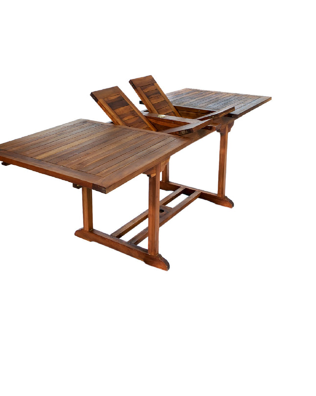 Twin Butterfly Leaf Teak Extension Table