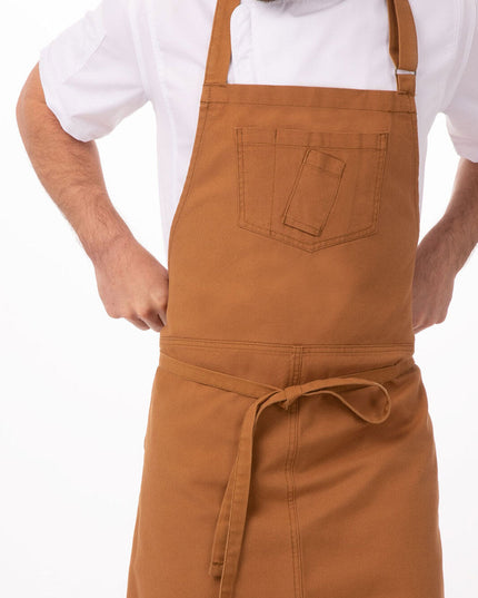 NNEDSZ Rockford Nutmeg Chefs Bib Apron by Chef Works