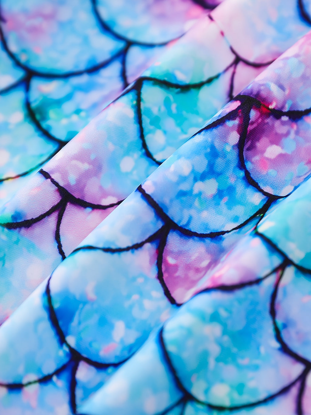 One-piece Enchanting Mermaid Swimsuit for Girls - Vibrant Colors & Stretchable Comfort - Ideal for Pool Parties & Beach Outings