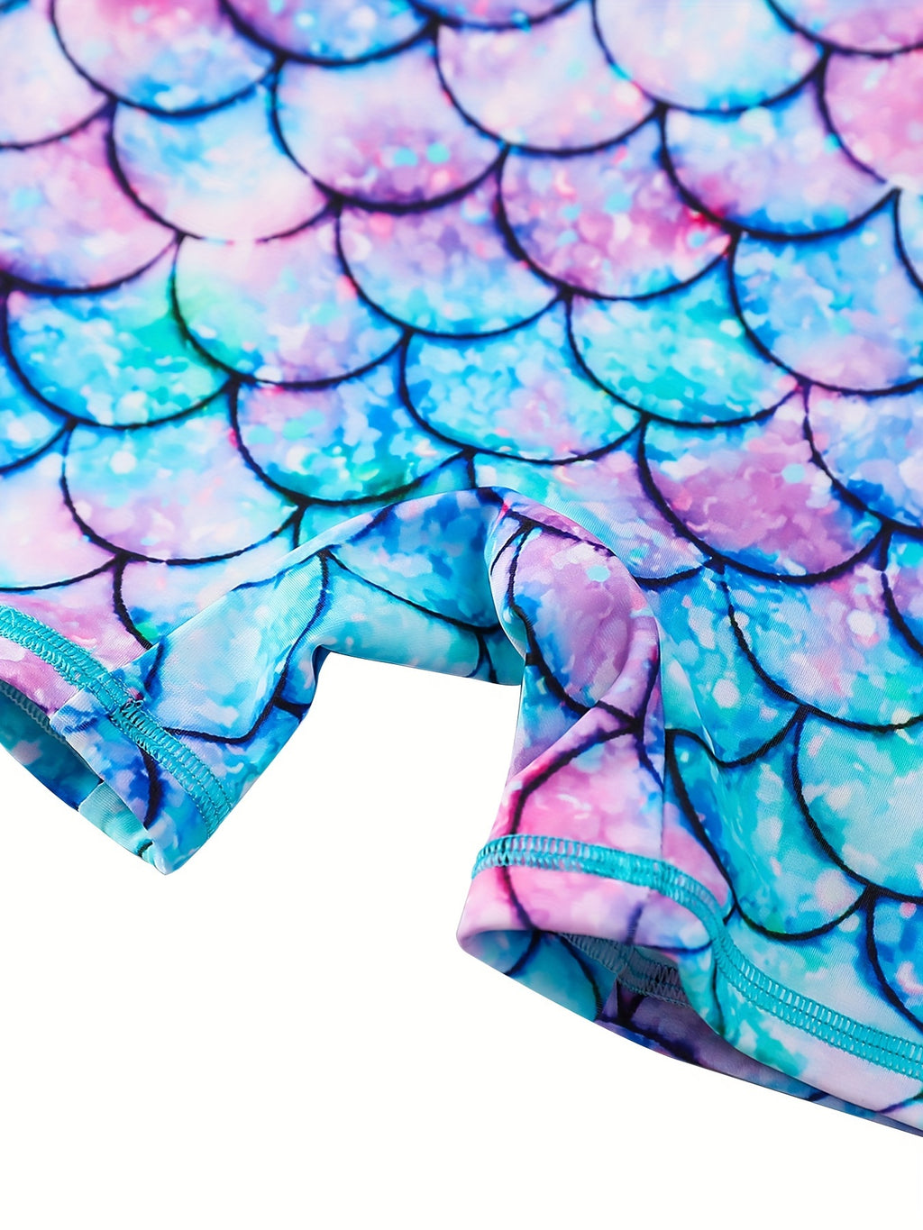 One-piece Enchanting Mermaid Swimsuit for Girls - Vibrant Colors & Stretchable Comfort - Ideal for Pool Parties & Beach Outings