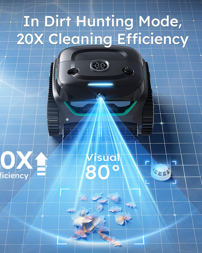 WYBOT C2 Vision Robotic Pool Cleaner Vacuum with AI Vision & Smart APP Control