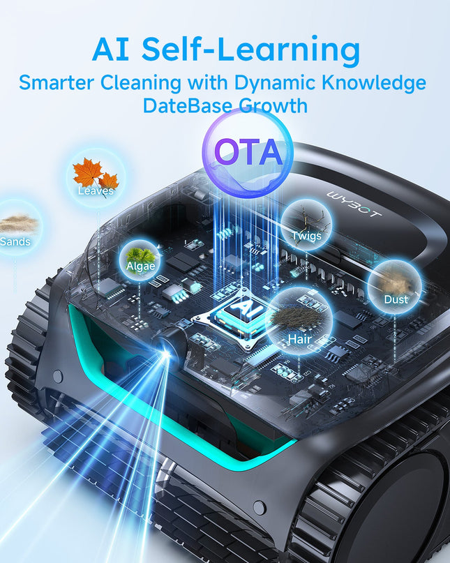 WYBOT C2 Vision Robotic Pool Cleaner Vacuum with AI Vision & Smart APP Control