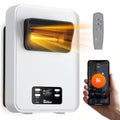 1500-Watt White Wall Hung or Wall Mount Electric Compact Space Heater Dual System W/ Infrared and Fan Forced, Wifi, RC