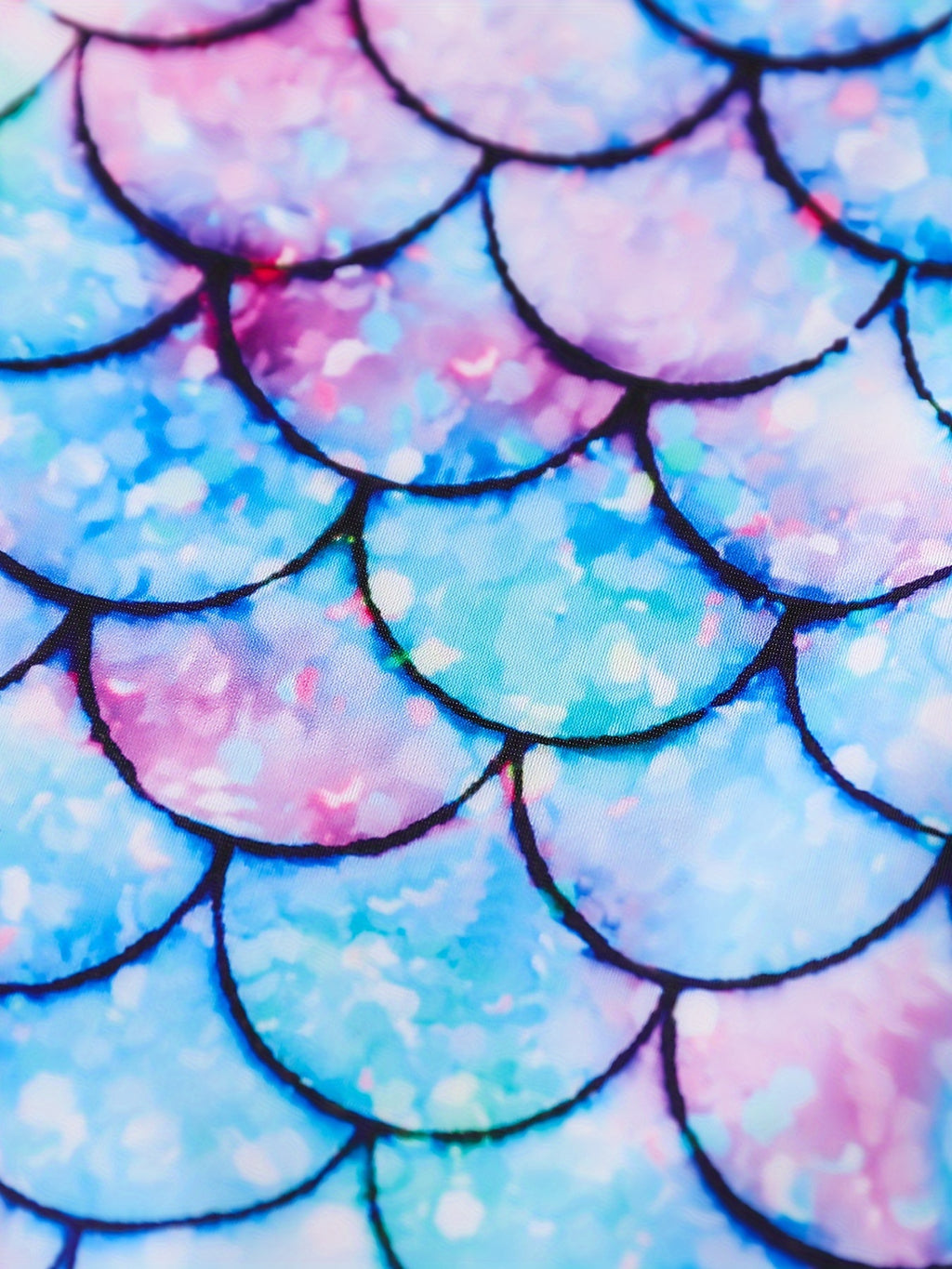 One-piece Enchanting Mermaid Swimsuit for Girls - Vibrant Colors & Stretchable Comfort - Ideal for Pool Parties & Beach Outings