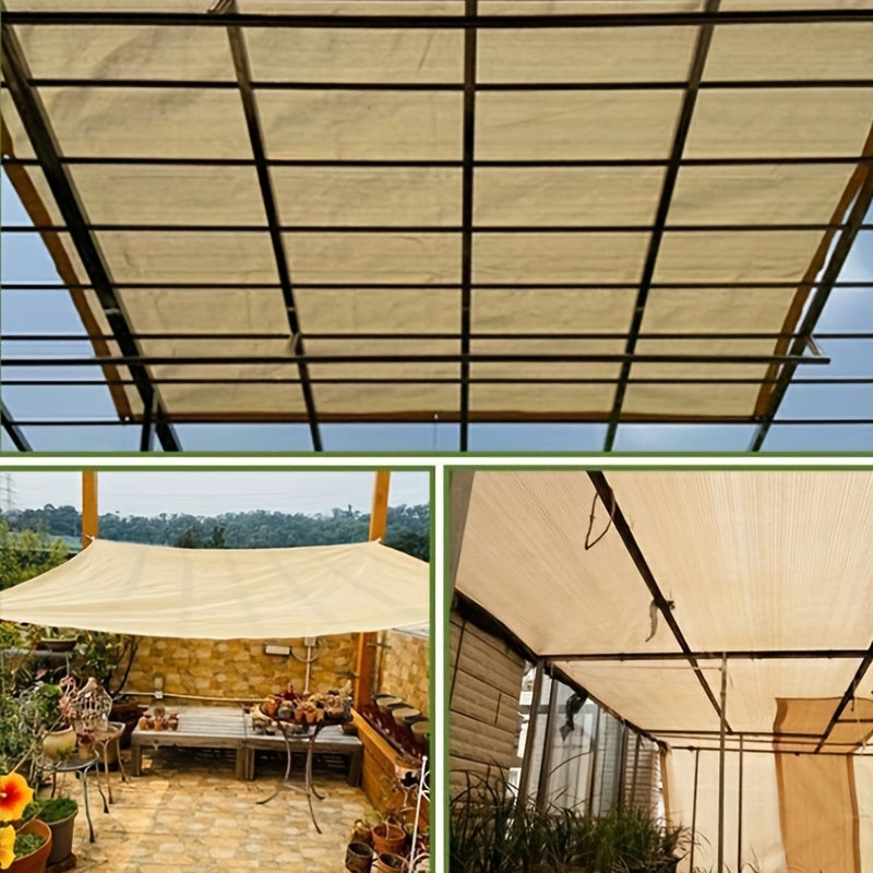 1pc Rectangular Sunshade, Breathable, Square Sunshade Net, Balcony, Garage, Backyard, Swimming Pool, Lawn, Outdoor Activities, Shading Rate (90% -95%), No Additional Tying Rope And Hook Included