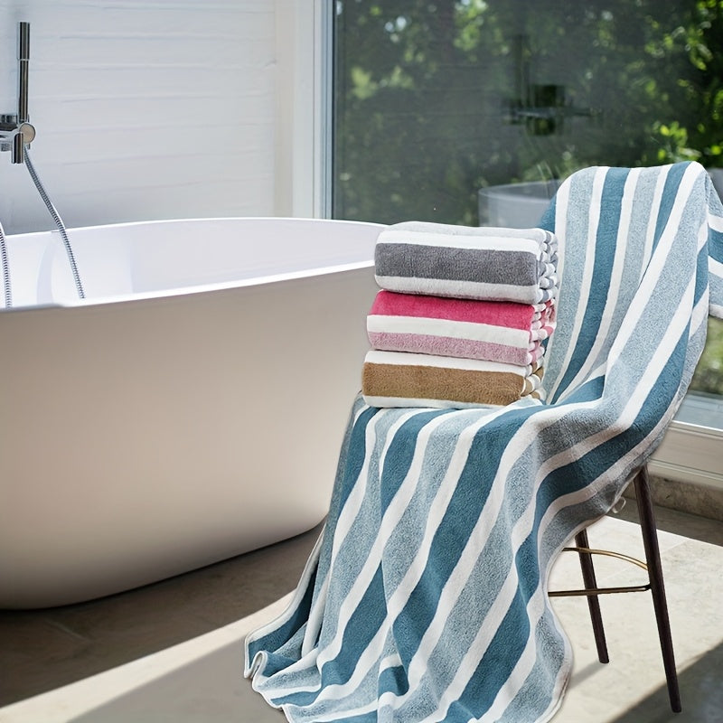 12pcs/ 8pcs/ 4pcs Bath Sheet, Extra Large Coral Fleece Bath Sheet, Large Bath Towels, Ultra-lightweight, Blazing Quick-Dry, Incredibly Absorbent, for Home, Gym, Pool, Spa 55.12*27.56ln Father's Day Gift, Valentine's Day Gift,