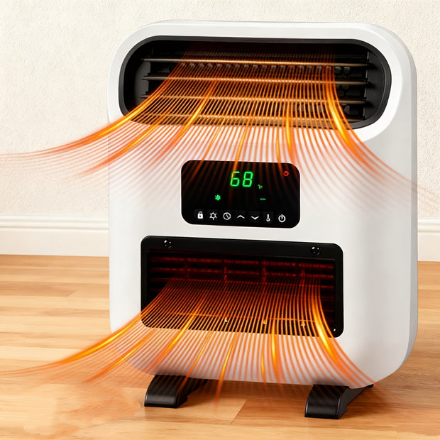 1500W Electric Space Heater with Fast Heating, Wall-Mountable or Floor-Standing Portable Heater Suitable for Home, Office & Bedroom - 3-Temperature Settings, 12H Timer, Overheat Protection & Tip-Over Switch, Compact Quartz He