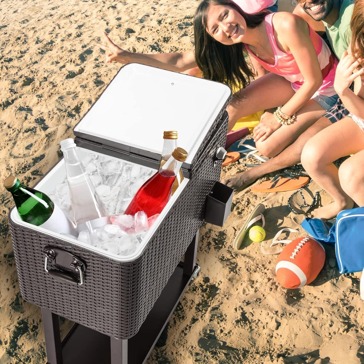 Elevate Your Outdoor Experience with Our Stylish 80 Quart Rolling Cooler - Perfect for Parties and Picnics!