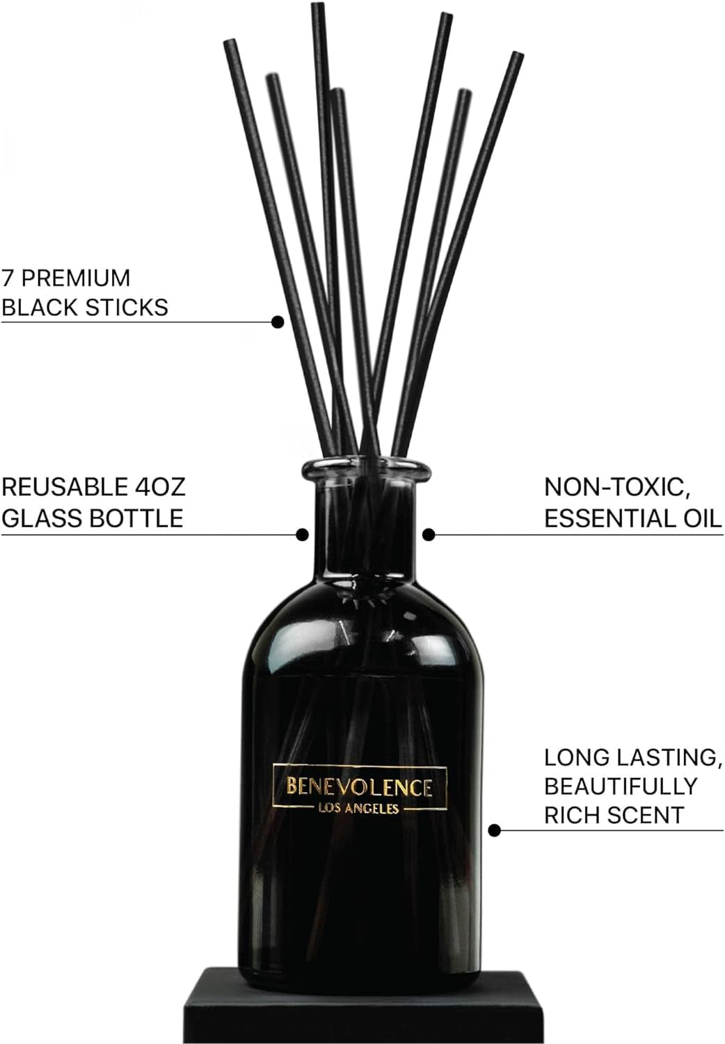 Aromatherapy Reed Diffuser Set in Rose & Sandalwood - Elegant Home Fragrance with Gift Box for Bath and Décor