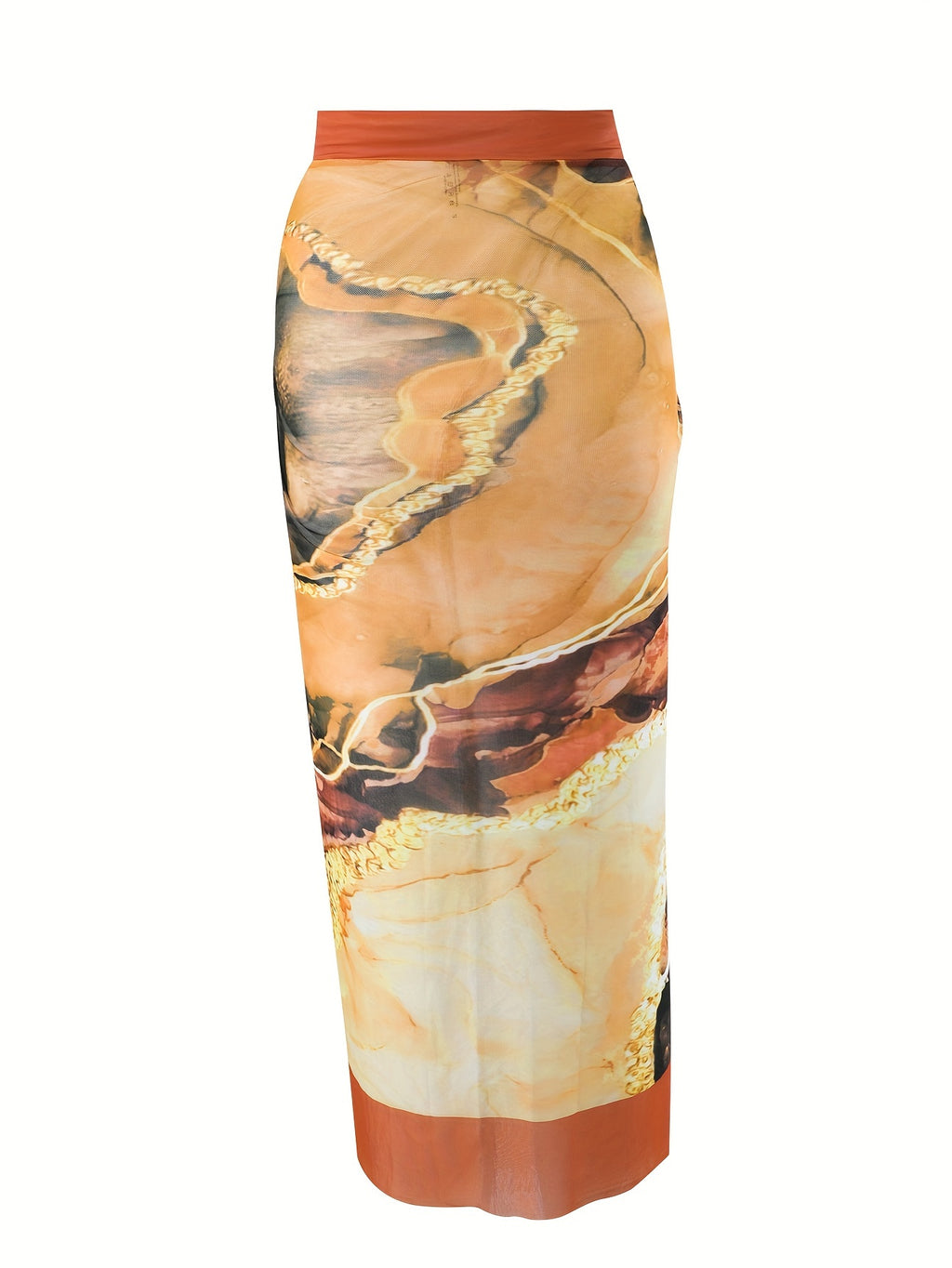 Women'S Off-Shoulder Marble Swimsuit with Sheer Strapless Swimwear - Brown and Golden Accents, High-Stretch Fabric, Perfect for Beach and Pool, Pool Swimsuit|Sleek Two-Piece Set|Subtle Embellishment