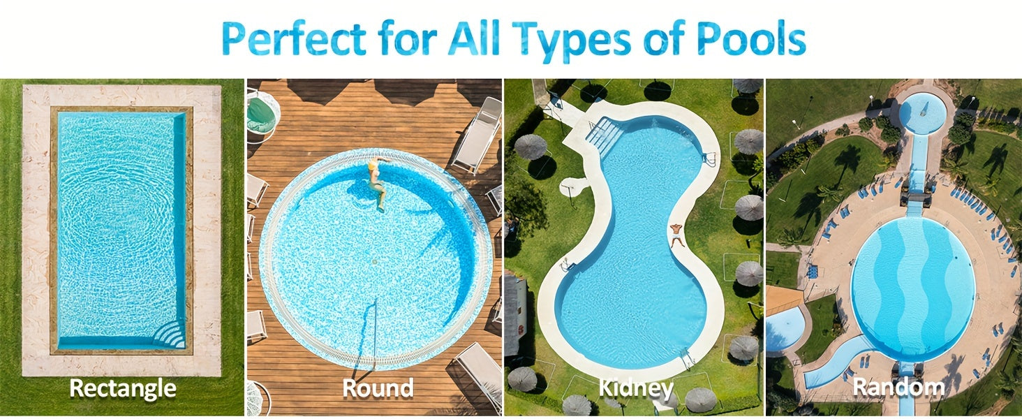 [Fast Arrival] Nichro Advanced Robotic Pool Skimmer - Robotic Pool Cleaners with Solar & Rechargeable Power, 2 Efficient Cleaning Modes, Automatic Obstacle Avoidance, Twin Salt Chlorine Tolerant Motors for Sparkling Clean Poo