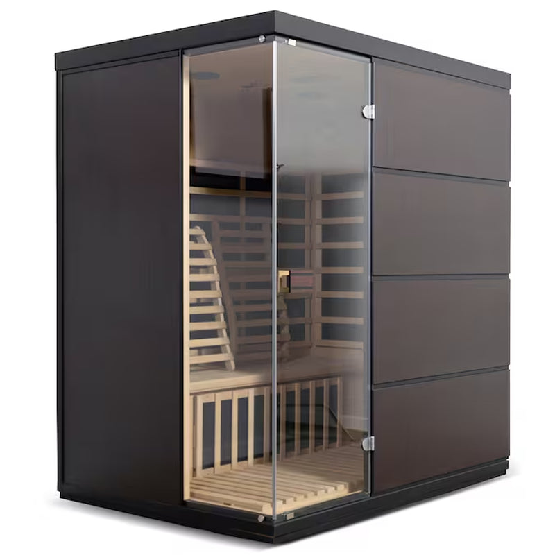 75-In H X 59-In W X 41.3-In D Hemlock Fir Wood Infrared Sauna