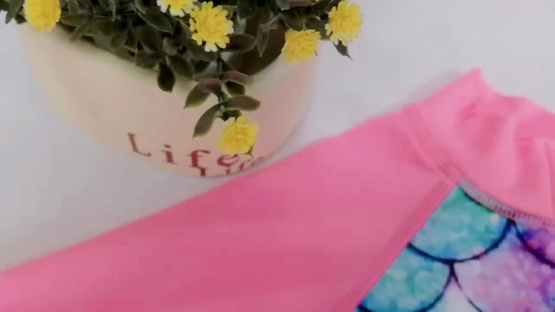 One-piece Enchanting Mermaid Swimsuit for Girls - Vibrant Colors & Stretchable Comfort - Ideal for Pool Parties & Beach Outings