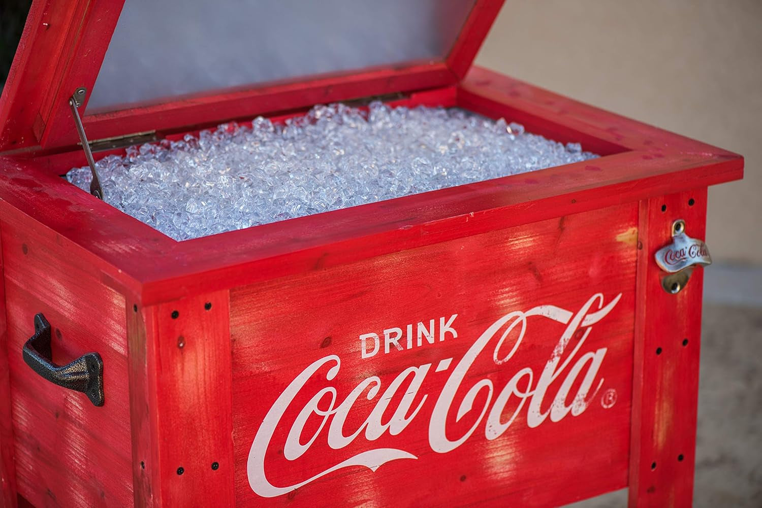 Chill in Style with the Retro Coca Cola Vintage Cooler - 54 Quarts of Refreshing Fun in Classic Red!